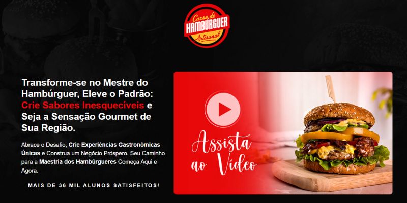 1. Curso completo do básico ao avançado, Hambúrguer Artesanal